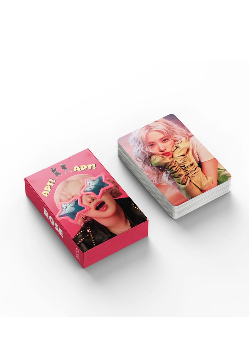 EHOME 55Pcs BlackPink Member ROSE New Song APT Lomo Card  - Image 3