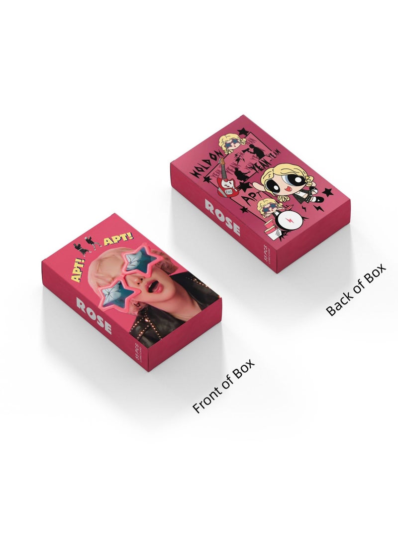 EHOME 55Pcs BlackPink Member ROSE New Song APT Lomo Card  - Image 4