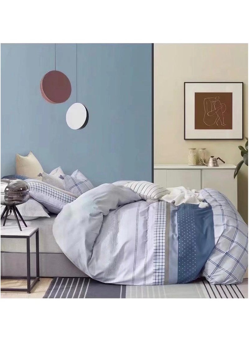 AL RAID Premium King Size Bed Sheet Set – 6 Pieces of Soft & Breathable Cotton Bedding Set Includes 1 Duvet Cover, 1 Fitted Sheet and 4 Pillowcases - Lightweight and Luxurious for Ultimate Comfort 