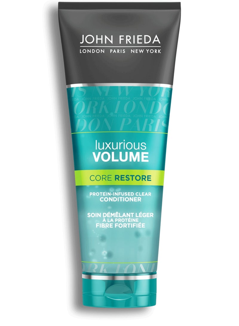 John Frieda Luxurious Volume Core Restore Protein-Infused Thickening Conditioner 250 ml, Body-Building Conditioner For Thin And Fine Hair