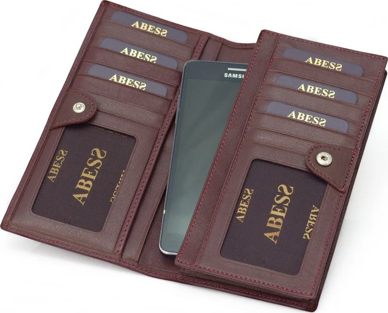 ابيس Wallet Luxury Genuine Leather Wallet with Card Holder and Phone Compartment