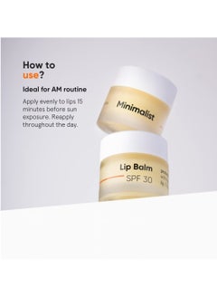 MINIMALIST Spf 30 Lip Balm With Ceramides & Hyaluronic Acid | Lip Protection & Nourishment | For Women & Men | 8 Gm, Off White  - Image 4