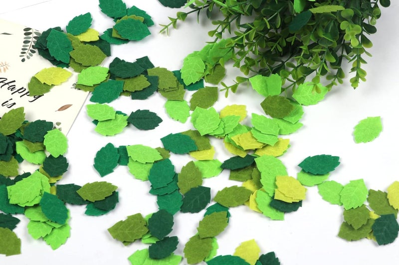 YYCRAFT Pack of 200PCS Felt Lime Green Leaf St. Patrick's Day Appliques Craft,5 Colors - Image 5