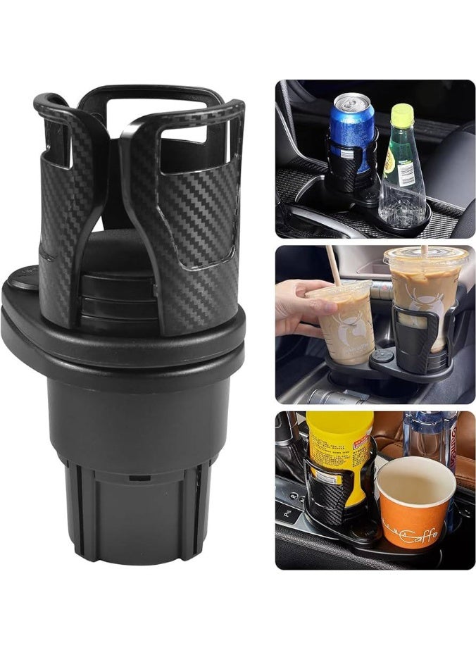 2 in 1 car cup holder, adjustable and 360-degree rotating for hot and cold drinks. - Image 1