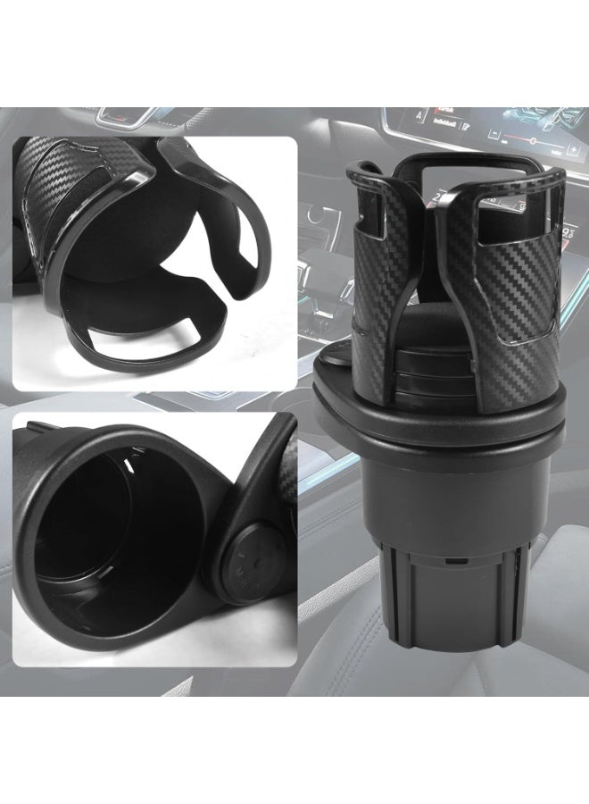 2 in 1 car cup holder, adjustable and 360-degree rotating for hot and cold drinks. - Image 2