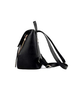 Generic Faux Leather Backpack Black  - Image 3