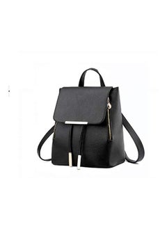 Generic Faux Leather Backpack Black  - Image 2