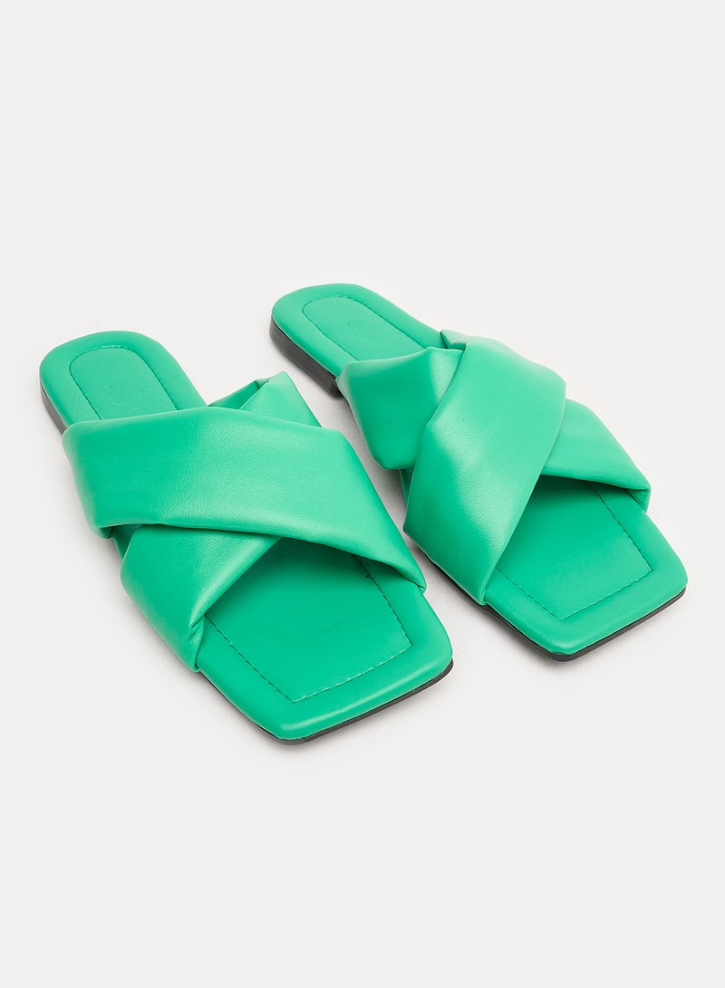 TGS Wide Cross Strap Slippers - Image 1
