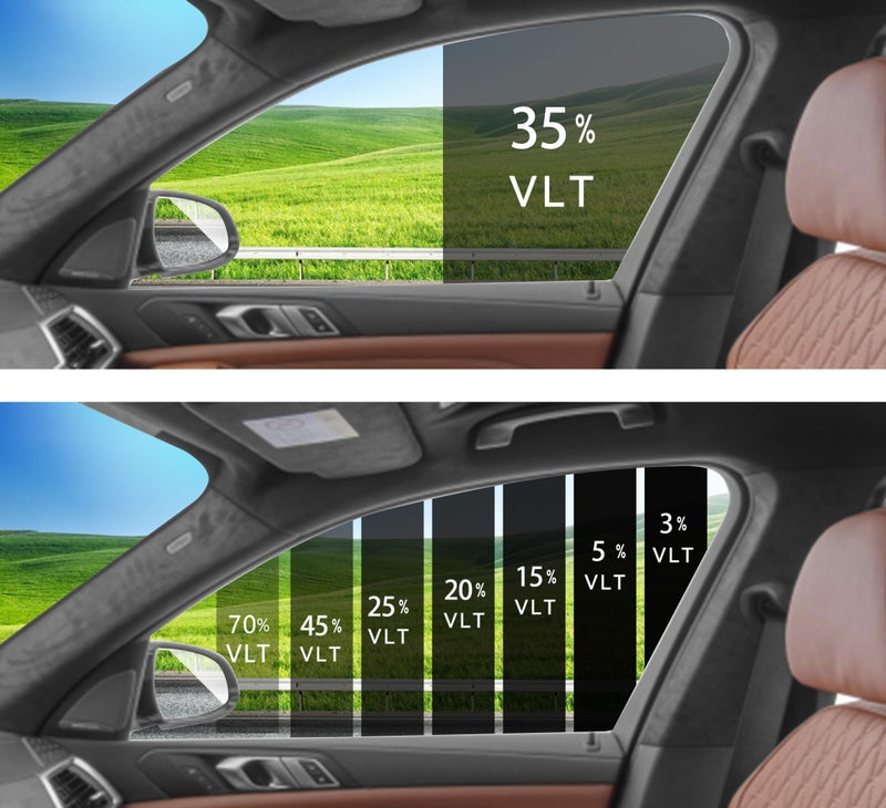AUTOTEK 2Ply Premium Car Window Tinting Film 20''in x 20'ft (35% VLT), protects interior privacy, blocks UV and reduces heat, is suitable for tinting front and rear windows of your vehicles. - Image 2