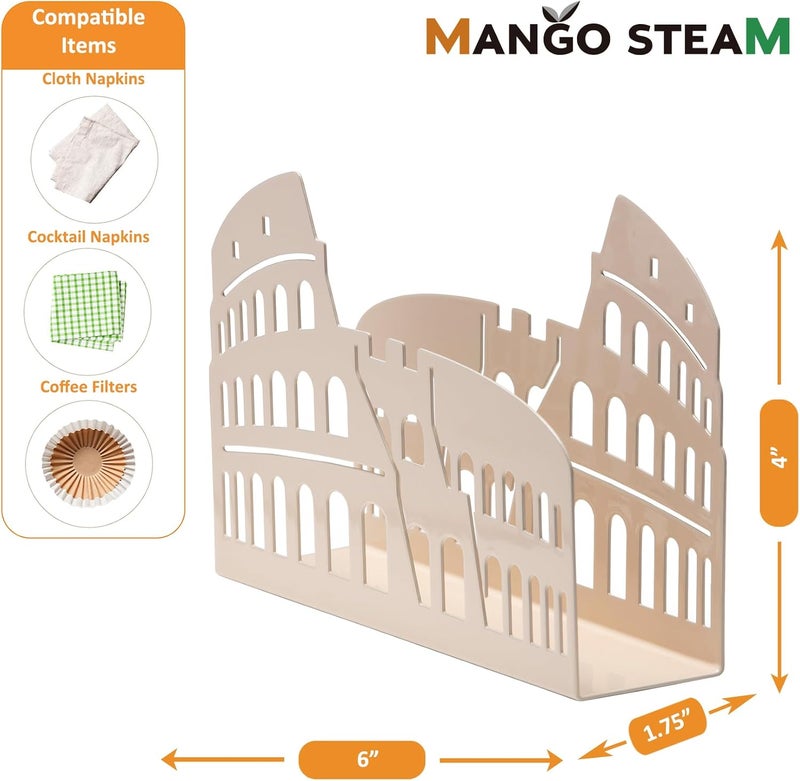 Mango Steam Tabletop NapkinTissue  Letter Holder For Home Kitchen Restaurants ColosseumRome Blush - Image 5