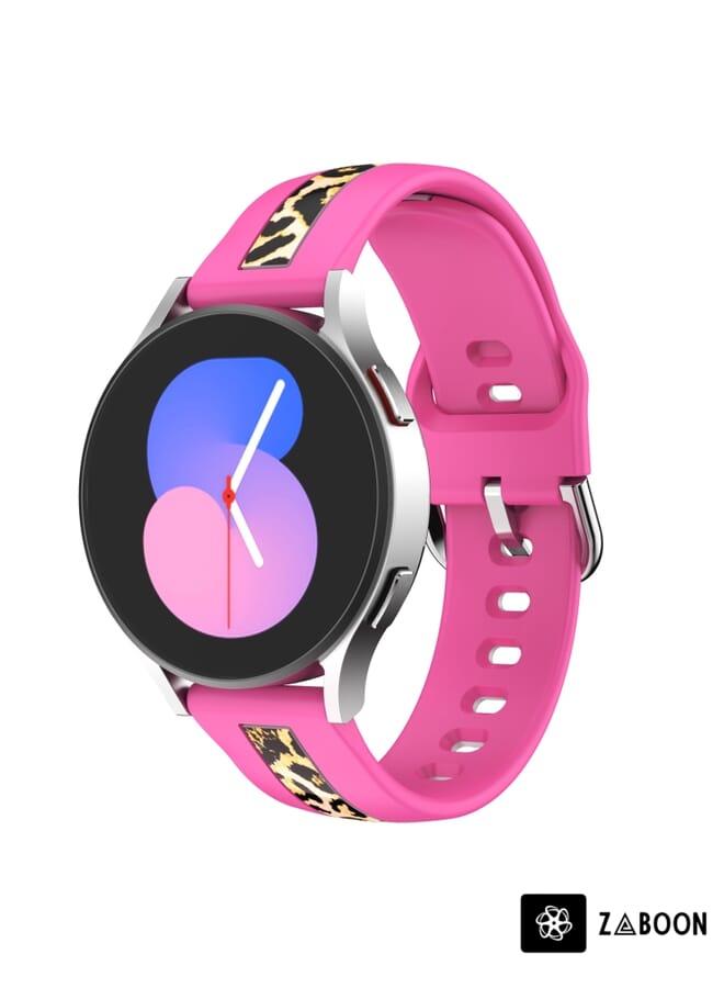 Zaboon Replacement Watch Band For Samsung Galaxy Watch 5 40mm / 44mm Vertical Grain Printing Silicone - Image 1