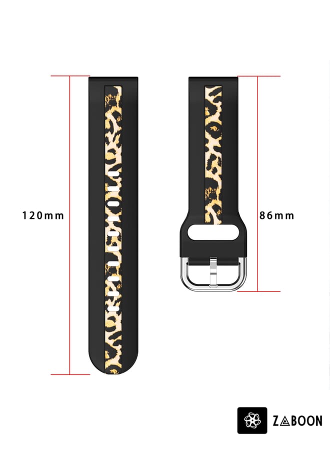Zaboon Replacement Watch Band For Samsung Galaxy Watch 5 40mm / 44mm Vertical Grain Printing Silicone - Image 3