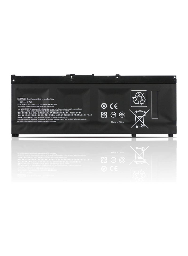 Replacement Battery Compatible With SR03XL Pavilion 15-CX 15-CX0058WM OMEN 15-CE000 15-CE001TX 15-CE009TX 15-CE015DX 15-CE509TX 15-CE511TX Series  - Image 1
