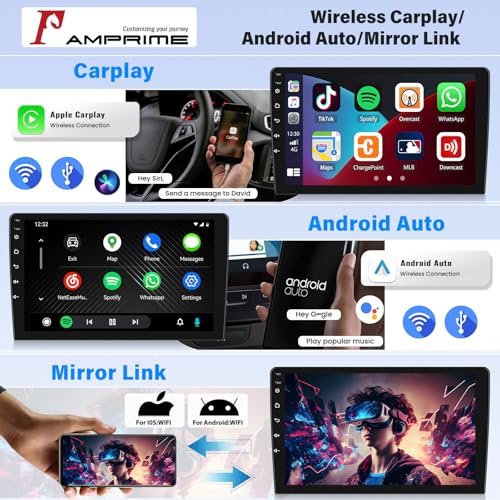 AMprime [4+64G] Android 15 Car Stereo for Ford Escape Kuga 2013-2019 with Wireless Carplay&Android Auto,9 Inch Car Radio with Mirror Link Bluetooth FM/RDS WiFi GPS EQ SWC Dual USB+AHD Backup Camera - Image 4