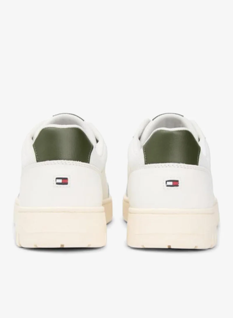 Tommy Hilfiger Ecru Lightweight Basketball Sneakers With Leather for Men | Best Price UAE