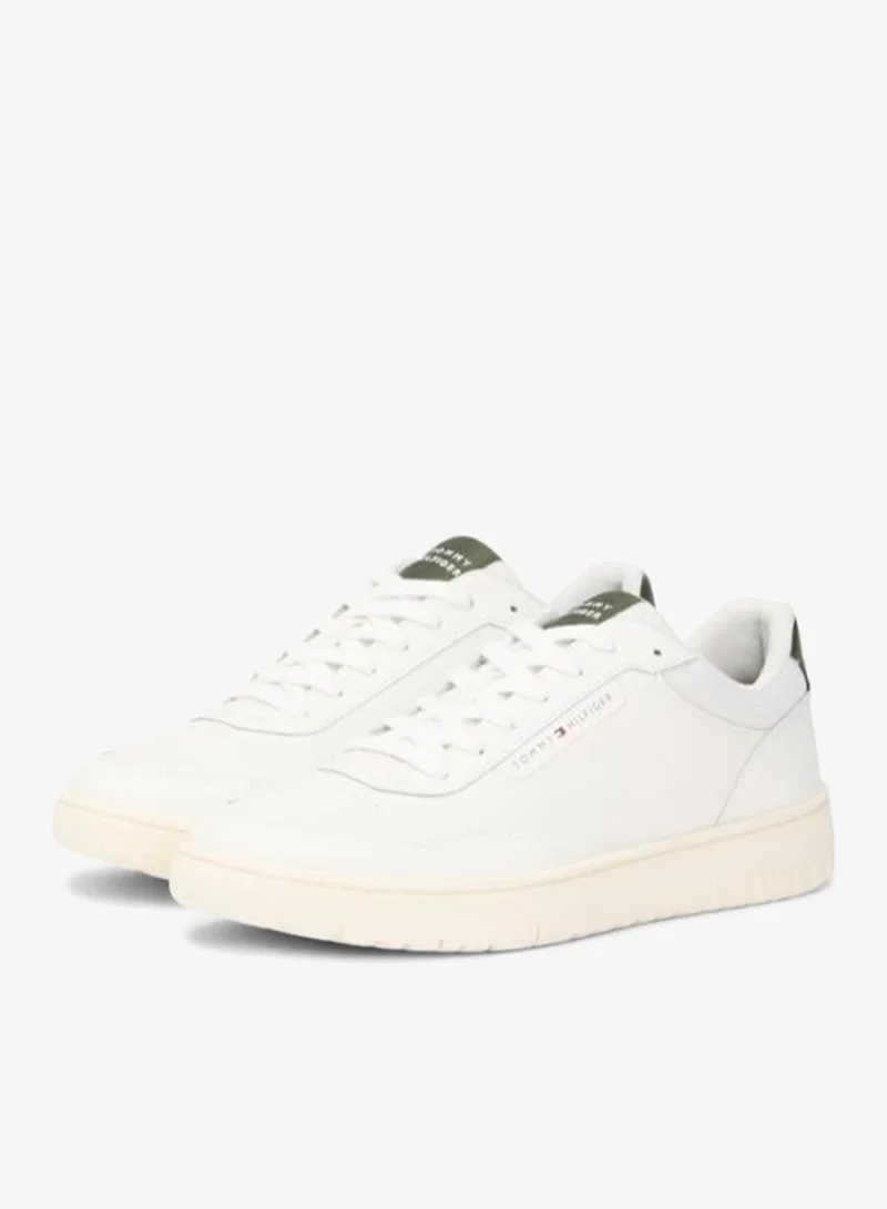 Tommy Hilfiger Ecru Lightweight Basketball Sneakers With Leather for Men | Best Price UAE