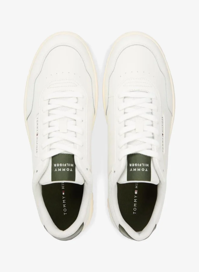 Tommy Hilfiger Ecru Lightweight Basketball Sneakers With Leather for Men | Best Price UAE