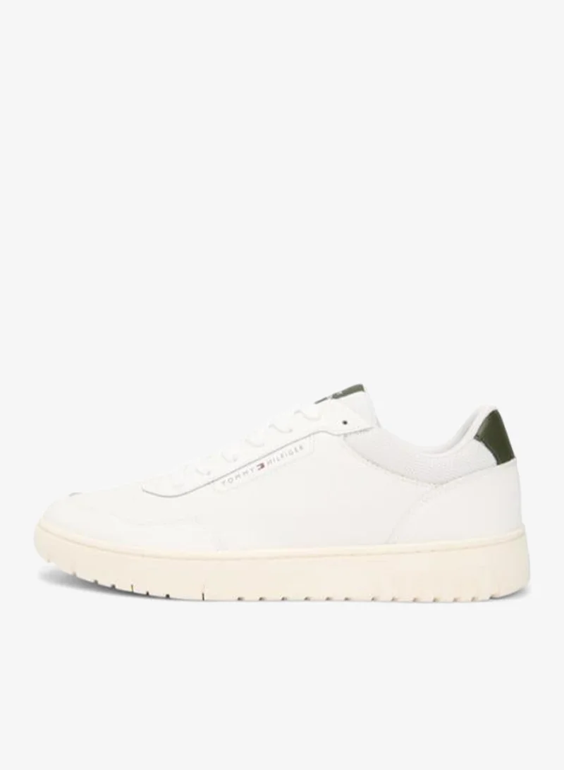 Tommy Hilfiger Ecru Lightweight Basketball Sneakers With Leather for Men | Best Price UAE