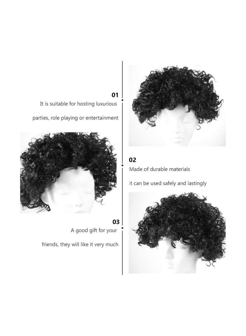 Estelle Black Afro Curly Clown Wig Circus Carnival Party Costume Cosplay Party Hair Wigs for Adult and Kids - Image 4