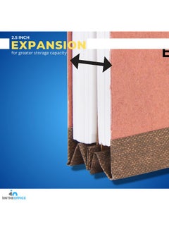 1InTheOffice Classification Folders 2 Dividers Letter Size Brick Red Pressboard Classification Folders Letter Size 2.5 Extension 20 Pack  - Image 5