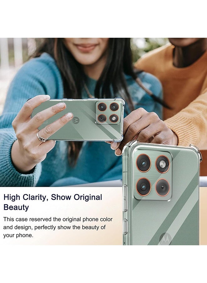 Case for Motorola Edge 70 5G 6.67-Inch, Non-Yellowing Shockproof Phone Bumper Cover, Anti-Fingerprints, Anti-Fall Drop Protection, Anti-Scratch, Soft TPU Ultra Slim Corner Bumper Airbag (Clear) - Image 5