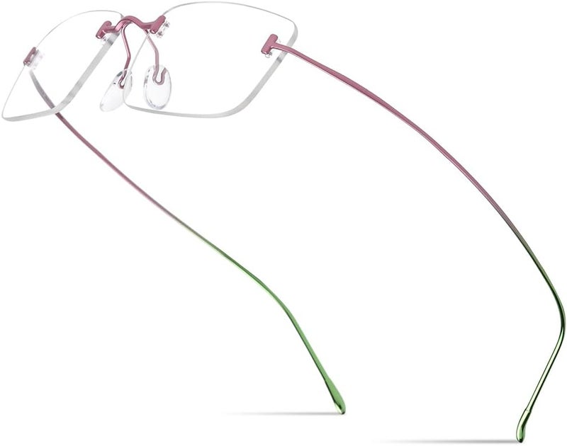 FONEX Titanium Glasses Frame,Rimless Frameless Optical Eyewear Eyeglasses for Men and Women F85634 - Image 1