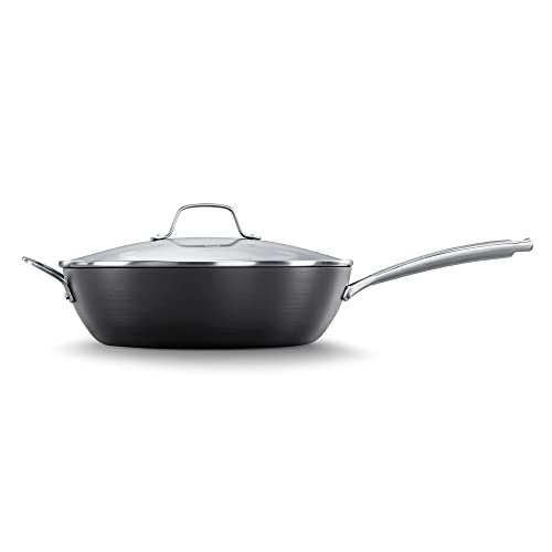 Calphalon 1943289 Classic Nonstick Jumbo Fryer Omelet Pan with Cover, 12", Grey - Image 1