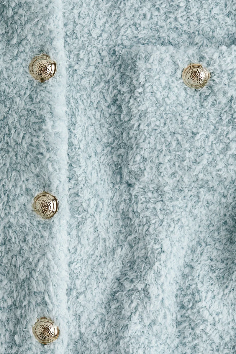 H&M Short-sleeved teddy cardigan