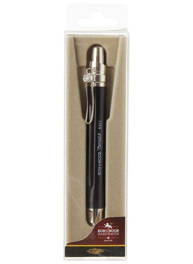 KOH-I-NOOR Mechanical Hardtmuth Lead Holder With 5.6Mm X 80Mm Lead, Black With Clip, 1 Each (5311Cn1005Pk)  - Image 3