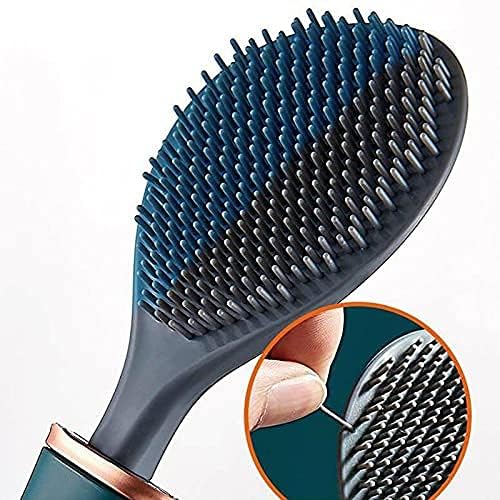 SEASPIRIT New Toilet Brush with Liquid Dispenser Wall Mounted Slim Holder Stand High Deep & Easy Cleaning with Non Slip Soft Bristles Brush for Cleaning Bathroom Kitchen and Home - Image 2
