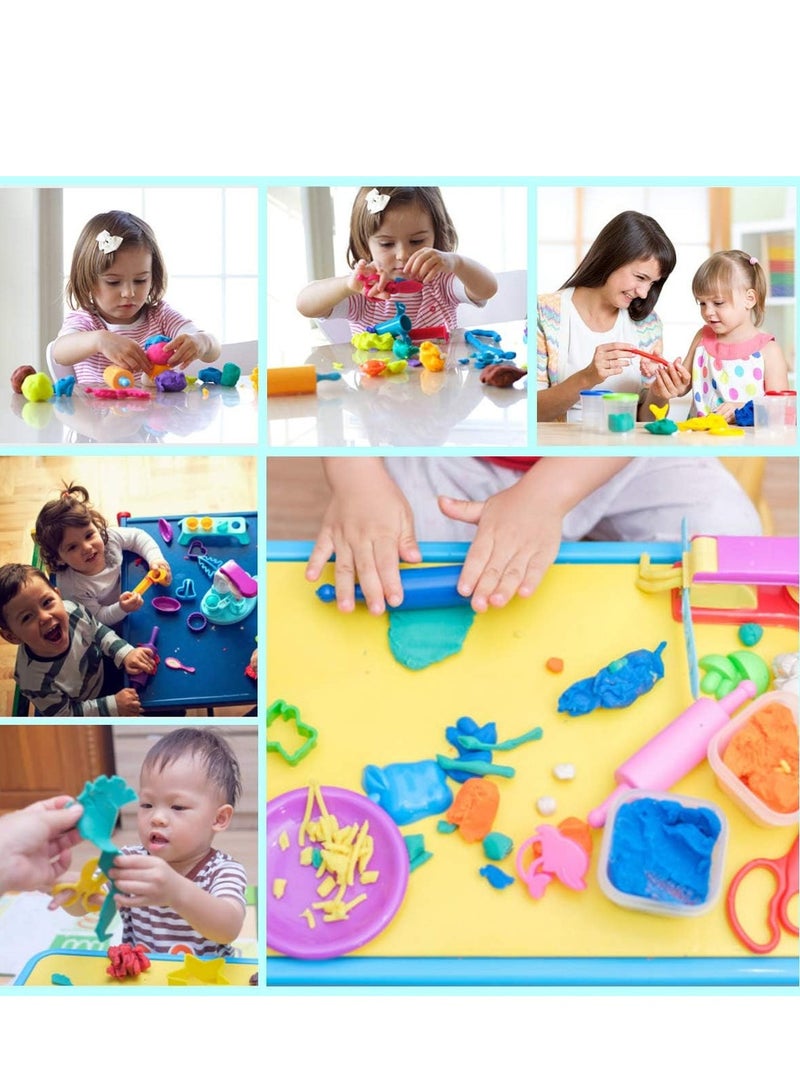 مجموعة أدوات عجينة الطين، 20 قطعة، مجموعة أدوات عجينة اللعب البلاستيكية مع أدوات النمذجة وبكرات وقواطع الطين، مجموعة هدايا تعليمية للأطفال، ألوان عشوائية - Image 4