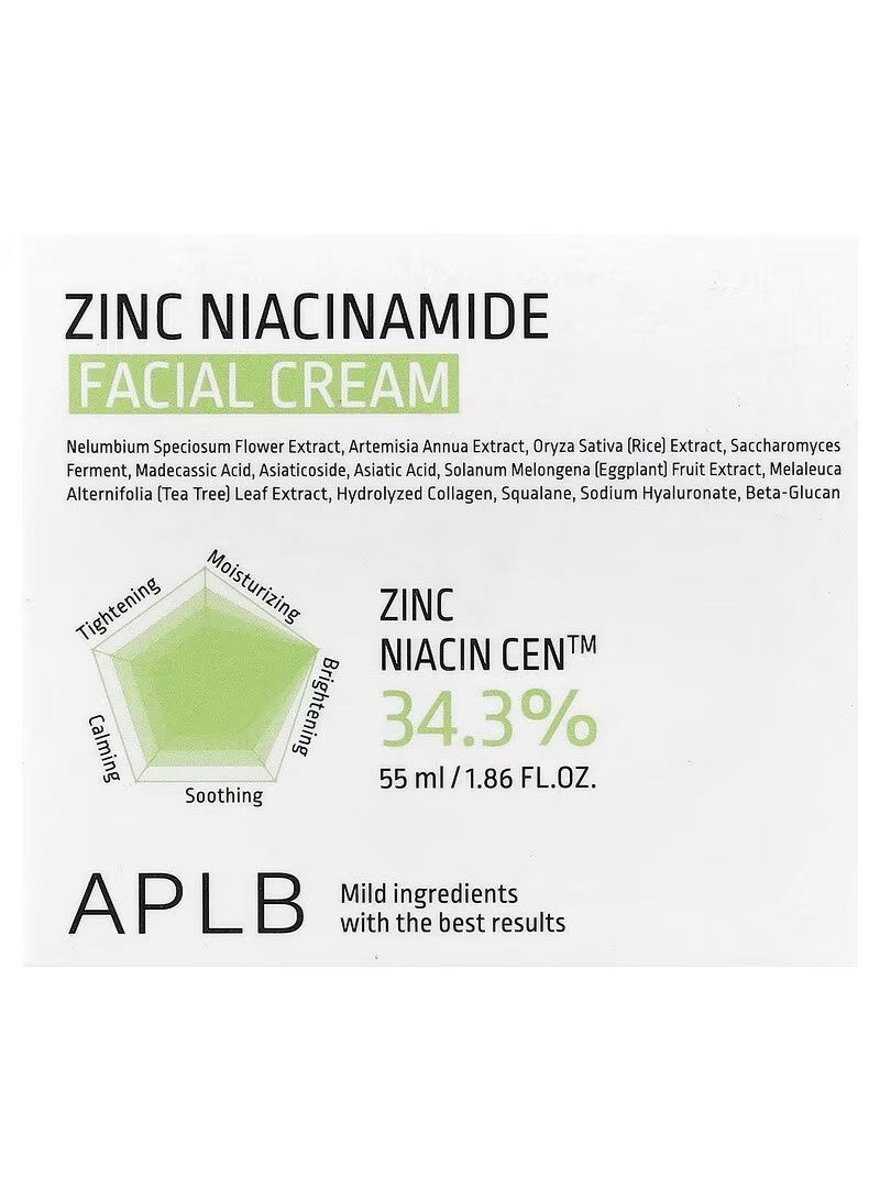 APLB Zinc Niacinamide Facial Cream 1.86 fl oz (55 ml) - Image 2
