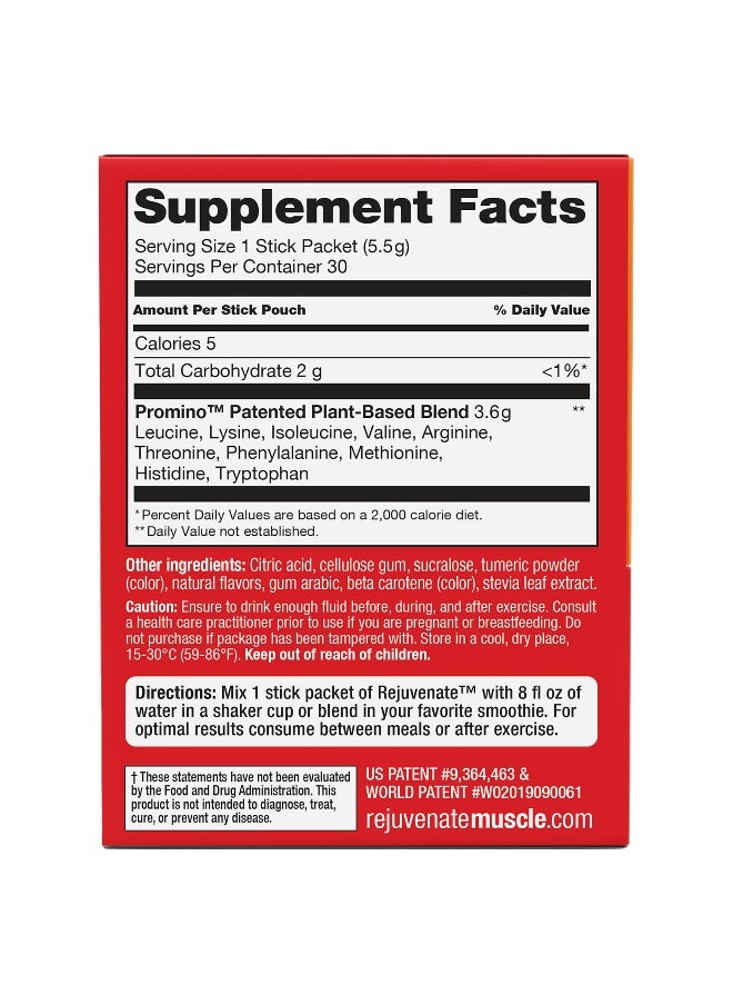 Rejuvenate Rejuvenate, Rejuvenate Muscle Activator™, Drink Mix, Citrus Blast, 30 Stick Packets, 0.19 oz (5.5g) Each  - Image 2