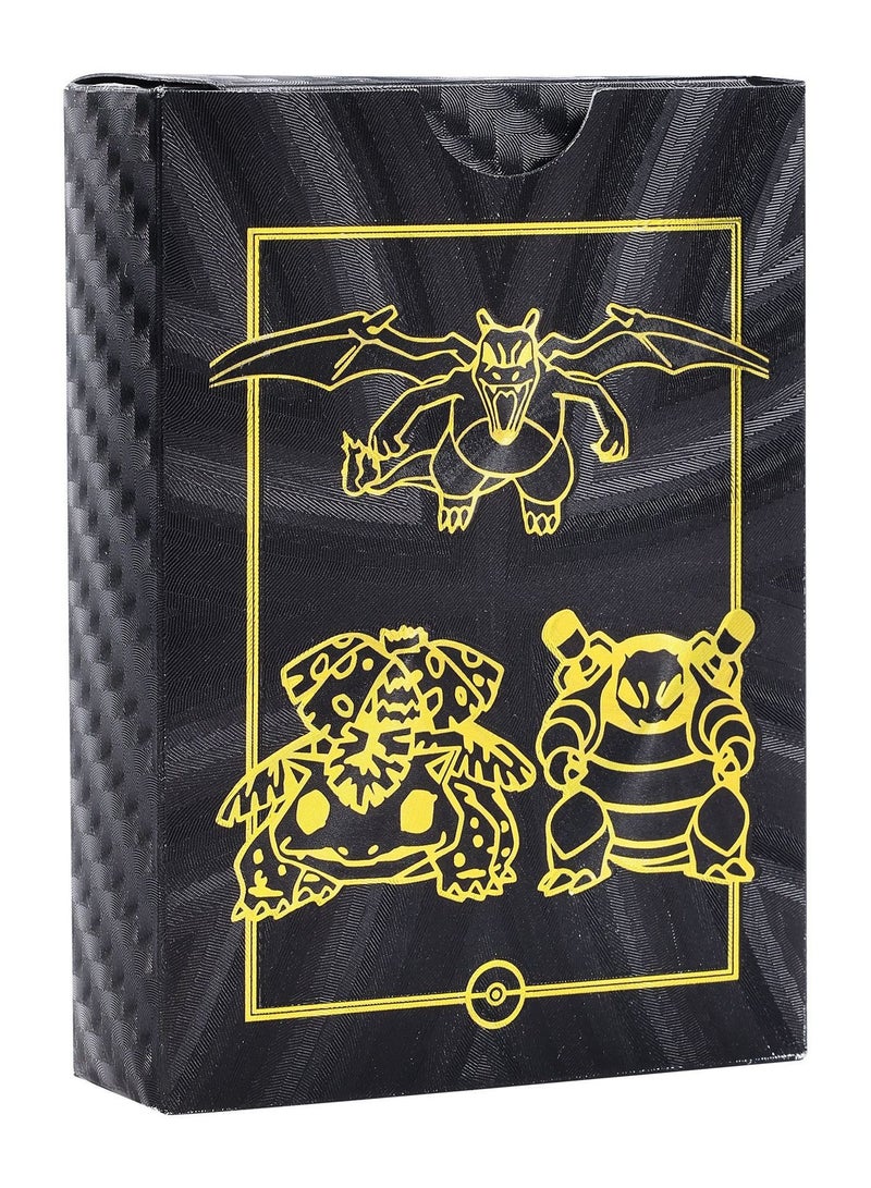 RedMapleTEK 55 Anime Cards, Rare British Charizard Print Black and White, Collectible Cards Game Toy Gift - Image 1