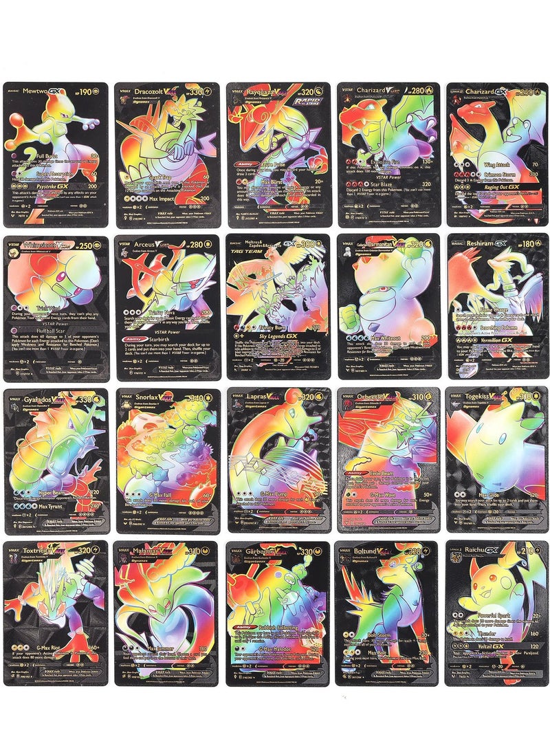 RedMapleTEK 55 Anime Cards, Rare British Charizard Print Black and White, Collectible Cards Game Toy Gift - Image 2