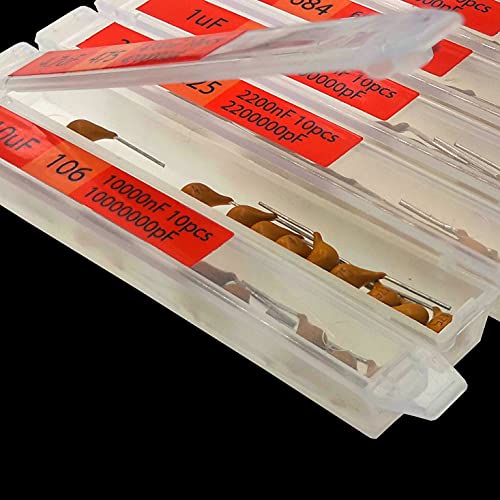 EEEEE 30 Value 300 pcs Multilayer Monolithic Ceramic Capacitor Assortment kit 10pf－10uF Individual Box Lid pf nf uf (300 pcs) - Image 4