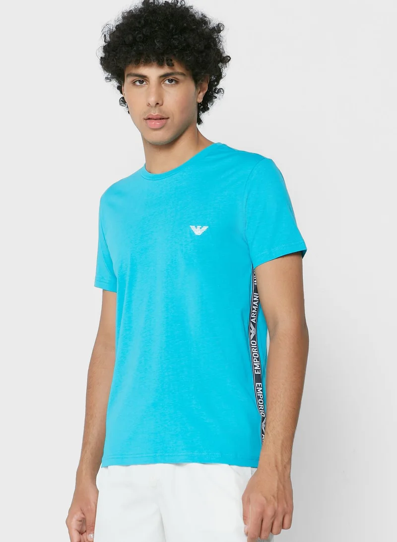 EMPORIO ARMANI Side Logo Tape Crew Neck T-Shirt
