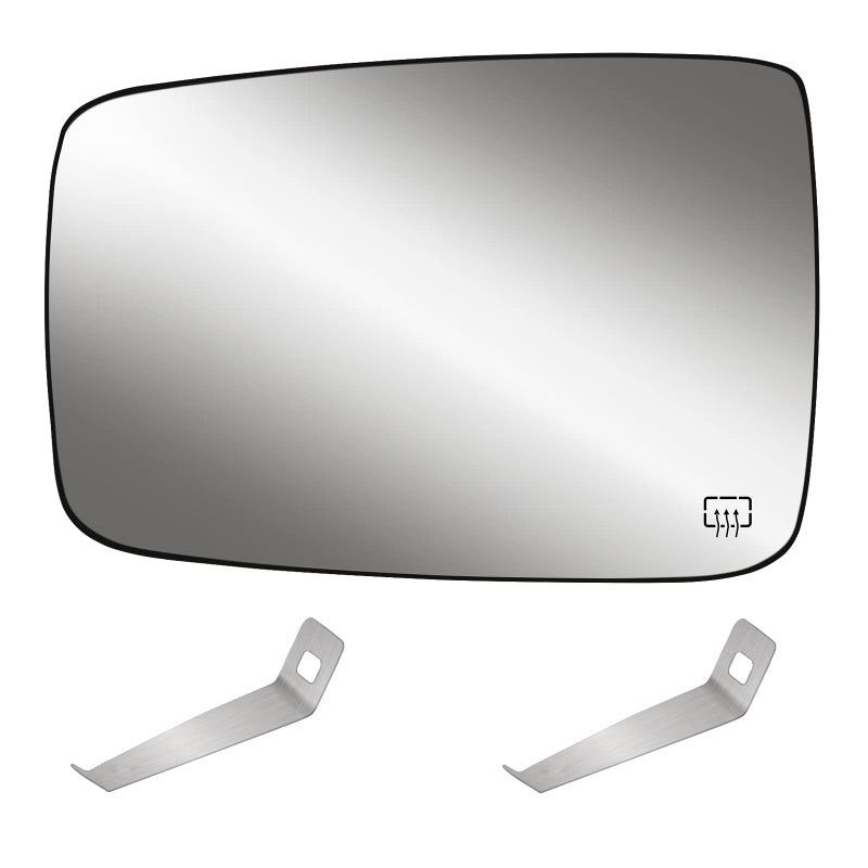 Driver Side Heated Mirror Glass Compatible with 20092018 Dodge Ram PickUp 1500 2500 Replace 68079363AA 68050299AA Side View Exterior Convex Mirror wBacking Plate