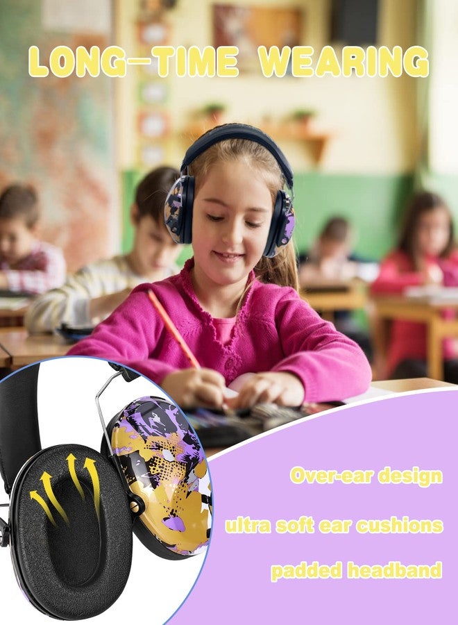 PROHEAR واقيات أذن للأطفال من بروهير 032، حماية سمع آمنة، تقليل الضوضاء بمقدار 25 ديسيبل، واقيات أذن للأطفال، عصابة رأس قابلة للتعديل، مناسبة للحفلات الموسيقية والسباقات والمطارات - جرافيتي بنفسجي - Image 3