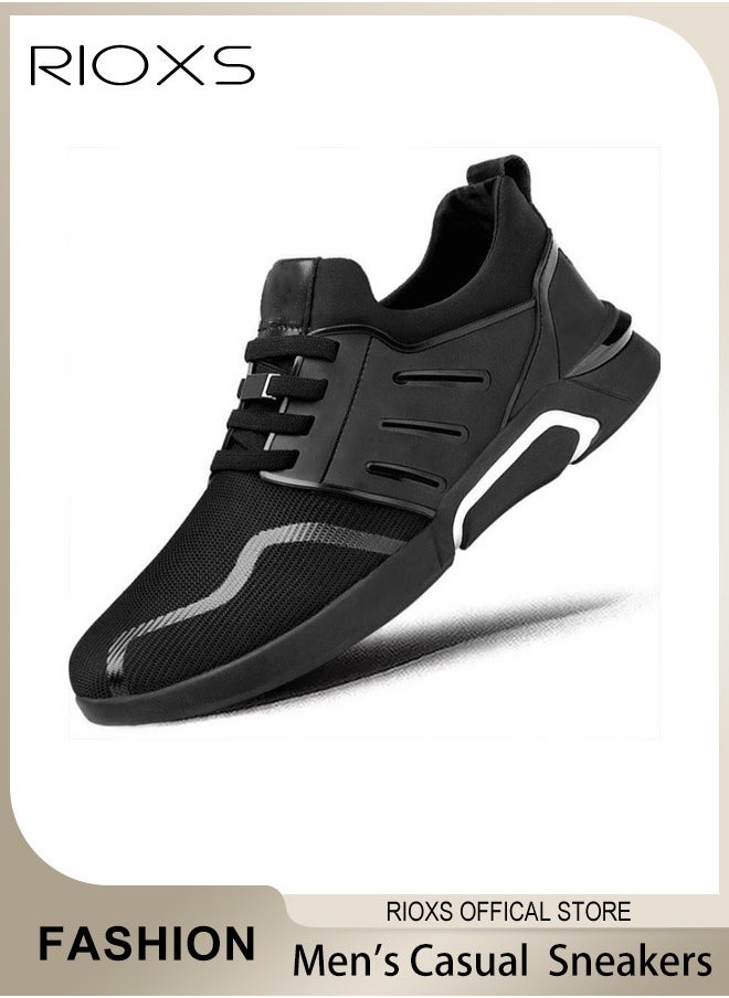 RIOXS Men's Sports Shoes, Fashion Casual Trainers, Outdoor Athletic Shoes For Men, Breathable Sports Shoes For Jogging Walking, Ant-slip Running Shoes, Comfy Lightweight Workout Sneakers, Mens Hiking Trainers For Daddy Boyfriend Husband  - Image 2