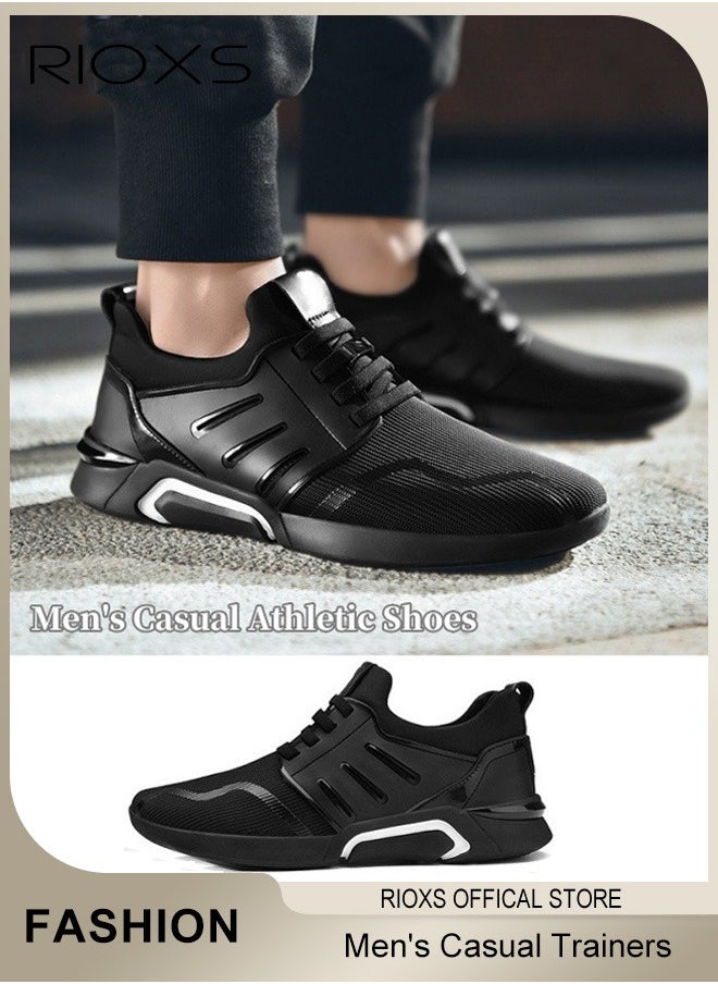 RIOXS Men's Sports Shoes, Fashion Casual Trainers, Outdoor Athletic Shoes For Men, Breathable Sports Shoes For Jogging Walking, Ant-slip Running Shoes, Comfy Lightweight Workout Sneakers, Mens Hiking Trainers For Daddy Boyfriend Husband  - Image 3