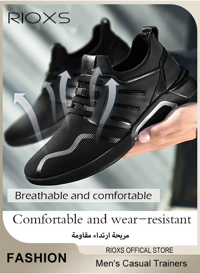 RIOXS Men's Sports Shoes, Fashion Casual Trainers, Outdoor Athletic Shoes For Men, Breathable Sports Shoes For Jogging Walking, Ant-slip Running Shoes, Comfy Lightweight Workout Sneakers, Mens Hiking Trainers For Daddy Boyfriend Husband  - Image 4