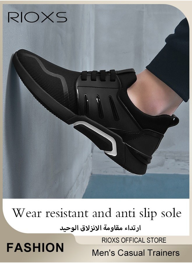 RIOXS Men's Sports Shoes, Fashion Casual Trainers, Outdoor Athletic Shoes For Men, Breathable Sports Shoes For Jogging Walking, Ant-slip Running Shoes, Comfy Lightweight Workout Sneakers, Mens Hiking Trainers For Daddy Boyfriend Husband  - Image 5