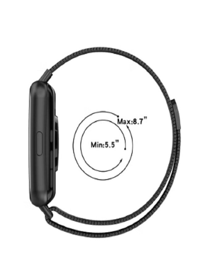 dida-cosmos - Straps Compatible with Huawei Fit 2 Magnetic Stainless Steel Watch Band for Men and Women,Silver - Image 1