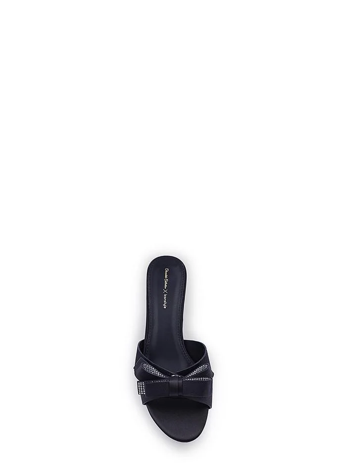 Womens mesh pattern heeled sandal