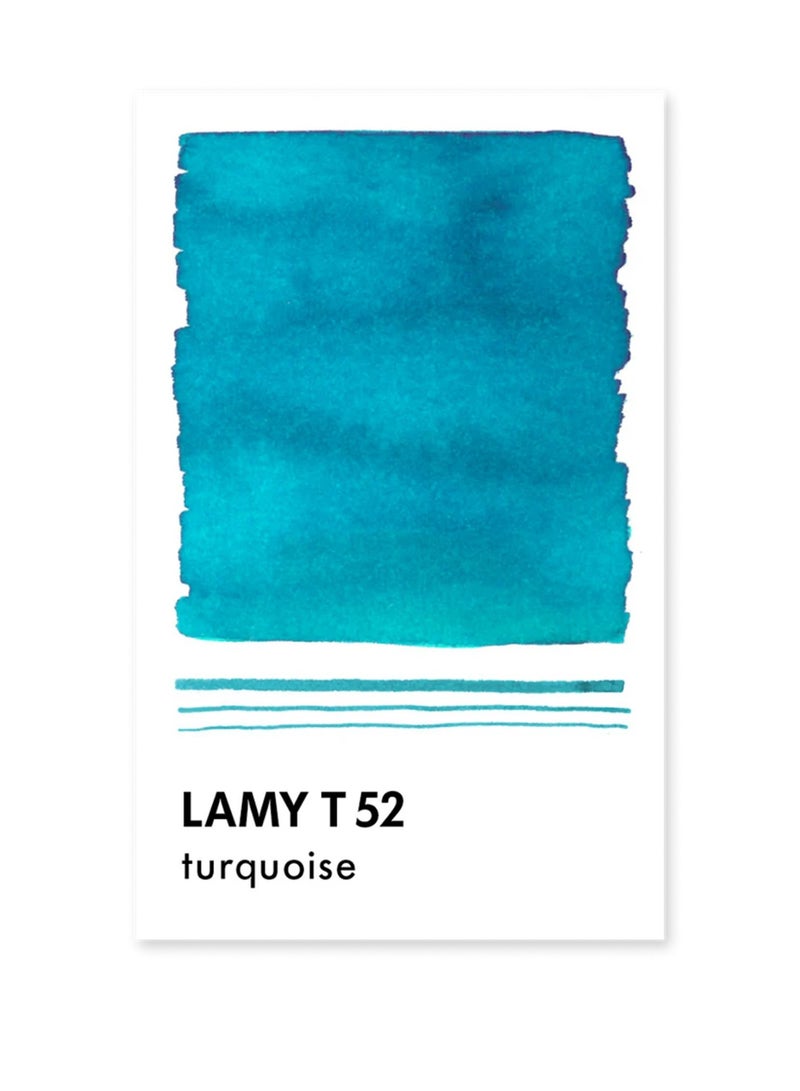 LAMY T52 Fountain Ink Pen Bottle 50ml Content Turquoise - Image 3