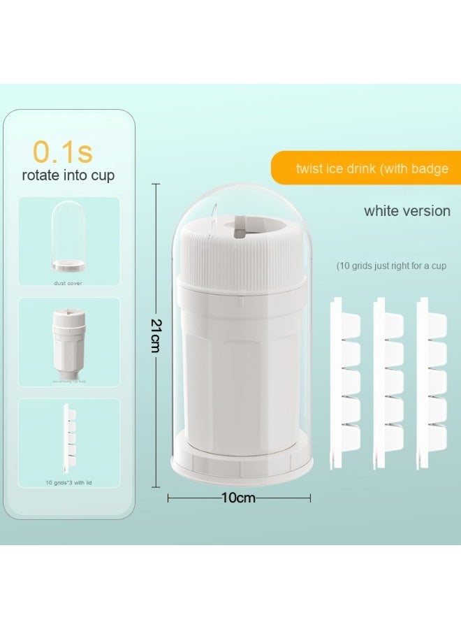 VICTORIA ANNA Creative Round Non-Press Ice Cube Maker - Home Use 3-Compartment Ice Tray with Lid - Image 1