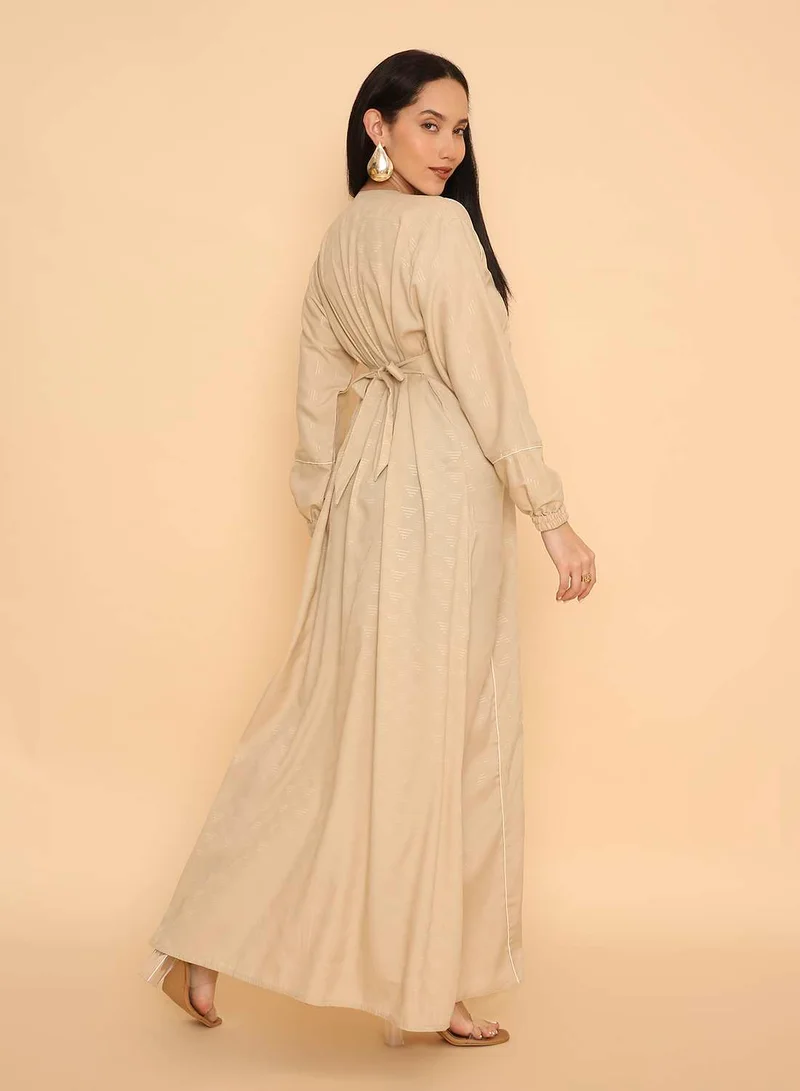 HANA & SARA Long pure viscose traditional jalabiya dress for womens