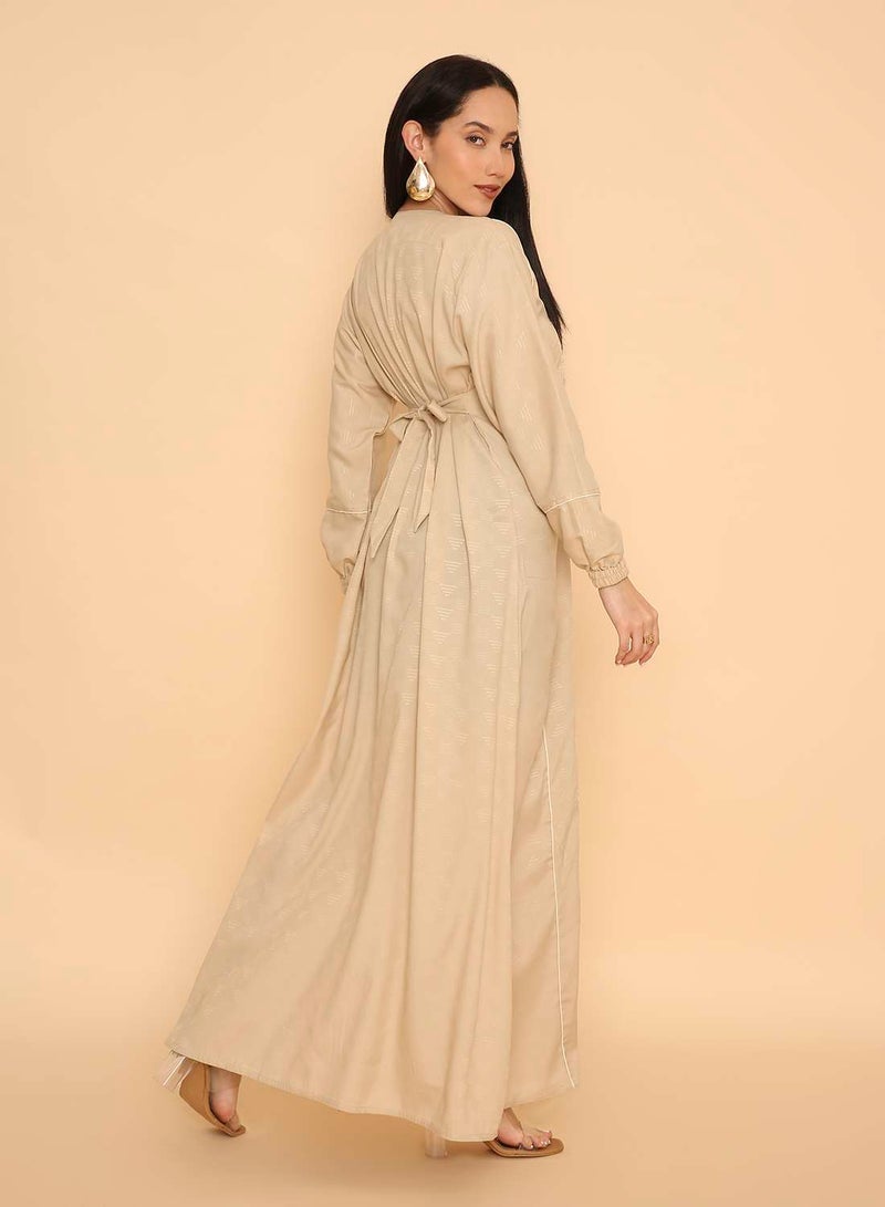 HANA & SARA Long pure viscose traditional jalabiya dress for womens - Image 2