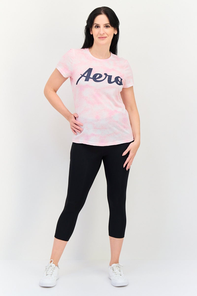 Aeropostale تي شيرت رياضي نسائي بأكمام قصيرة مناسب في الهواء الطلق، متعدد الألوان - Image 4